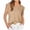 Khaki, variant on Summer Tops for Women Cap Sleeve Shirts Round Neck Going out Top Loose Fitted Tees Solid Color M