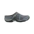 thumbnail image 2 of EASY SPIRIT Womens Gray Removable Insole Comfort Arch Support Buckle Accent Equinox Round Toe Wedge Slip On Leather Clogs 10 M, 2 of 3