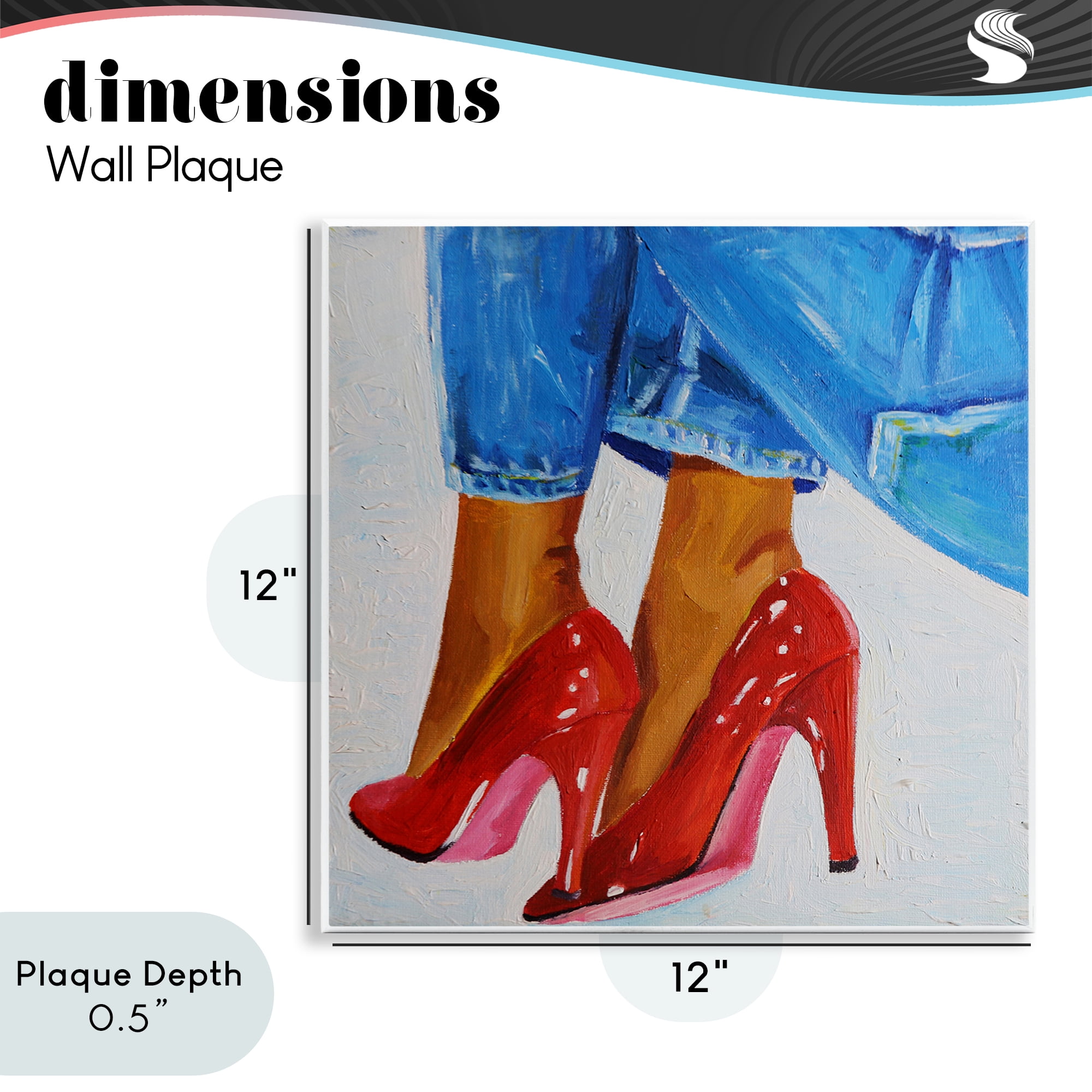 Stupell Industries Glossy Red Pumps & Jeans Wall Plaque Art, design by Violeta Vollmer