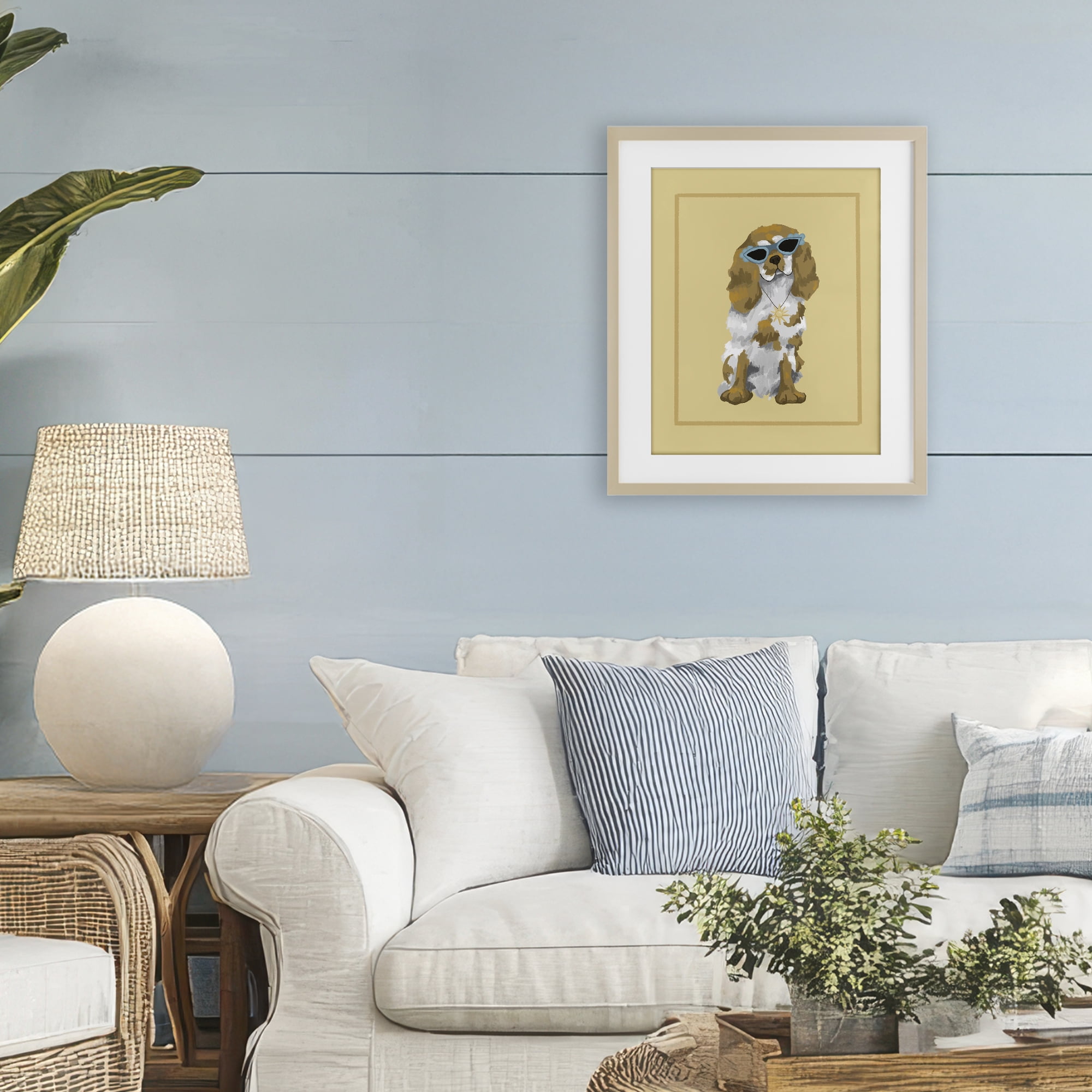 Stupell Industries Coolest Dog & Sunglasses Birch Framed Print Under Glass, design by Sadie Harper