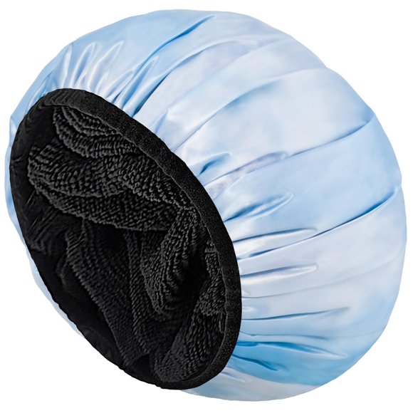 Aquior Bonnets de Douche, Bonnet de Douche Doublé d'Éponge pour Femmes Réutilisable, Bonnet de Bain Triple Couche Imperméable, Extra Large pour Femmes Cheveux Longs