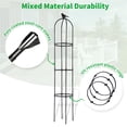 thumbnail image 2 of Garden Trellis Lalahoni, 170 cm de alto, obelisco de metal negro, 2 of 8