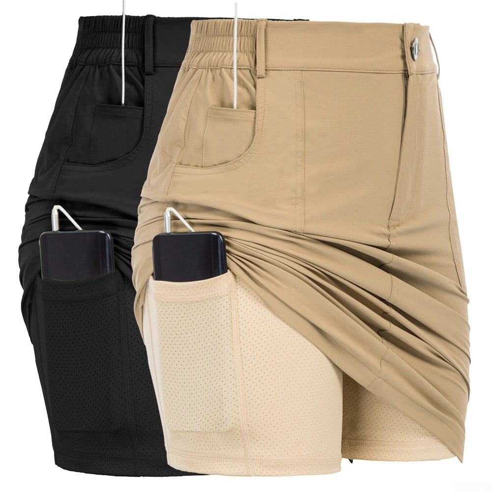 Jack Smith Women Knee Length Sports Skirt with Mesh Shorts High Waist Skort  with Pockets(3#,S) - Walmart.com