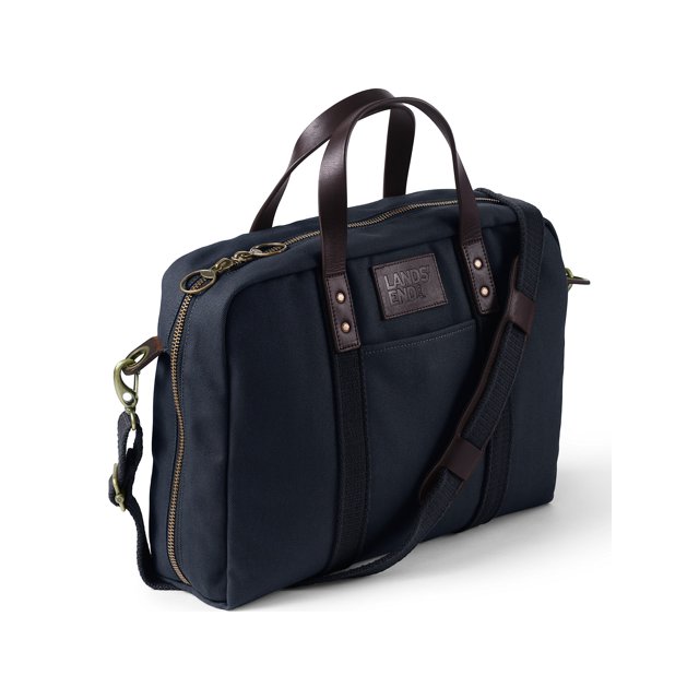 Lands' End Waxed Canvas Laptop Briefcase