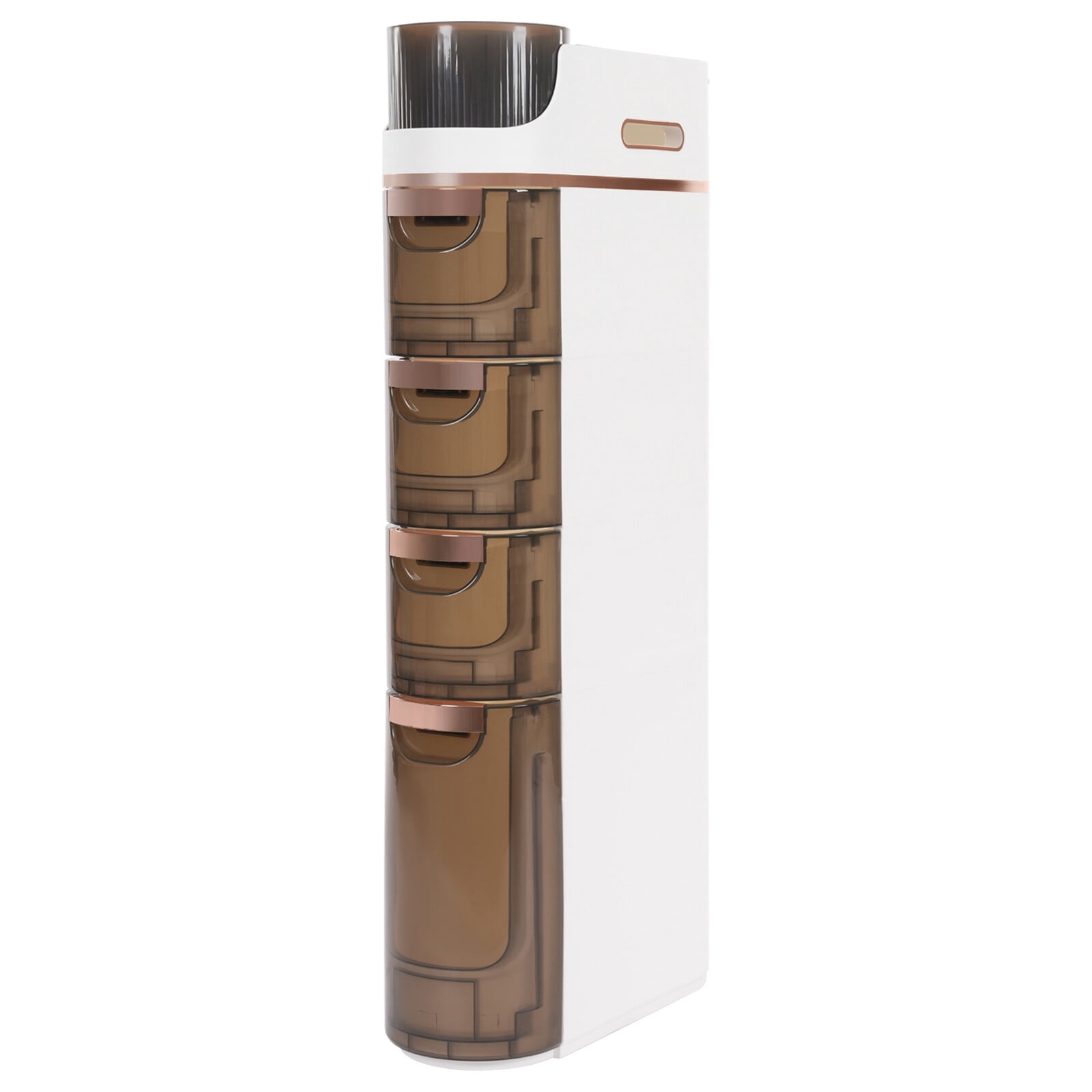 Slim Bathroom Storage, Mobile Storage Organizer, 4-drawer Narrow Slim Storage Cart