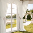 thumbnail image 6 of MKHILL 42x216 Cream Sheer Scarf Valance, Extra Long 18 Ft Voile Curtain for Wedding Backdrop & Living Room Bedroom Decor, 1 Panel, Cream, 6 of 8