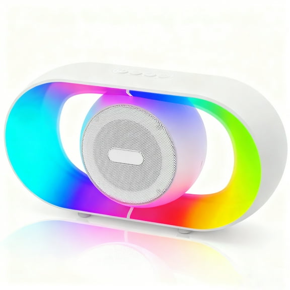 Portable Bluetooth Speaker, Wireless MP3 Music Player With RGB Lighting, TF-Card Wireless BT 5.3 Dual Stereo Pairing Wireless Speaker for Outdoor, Home, Party, Beach, Shower