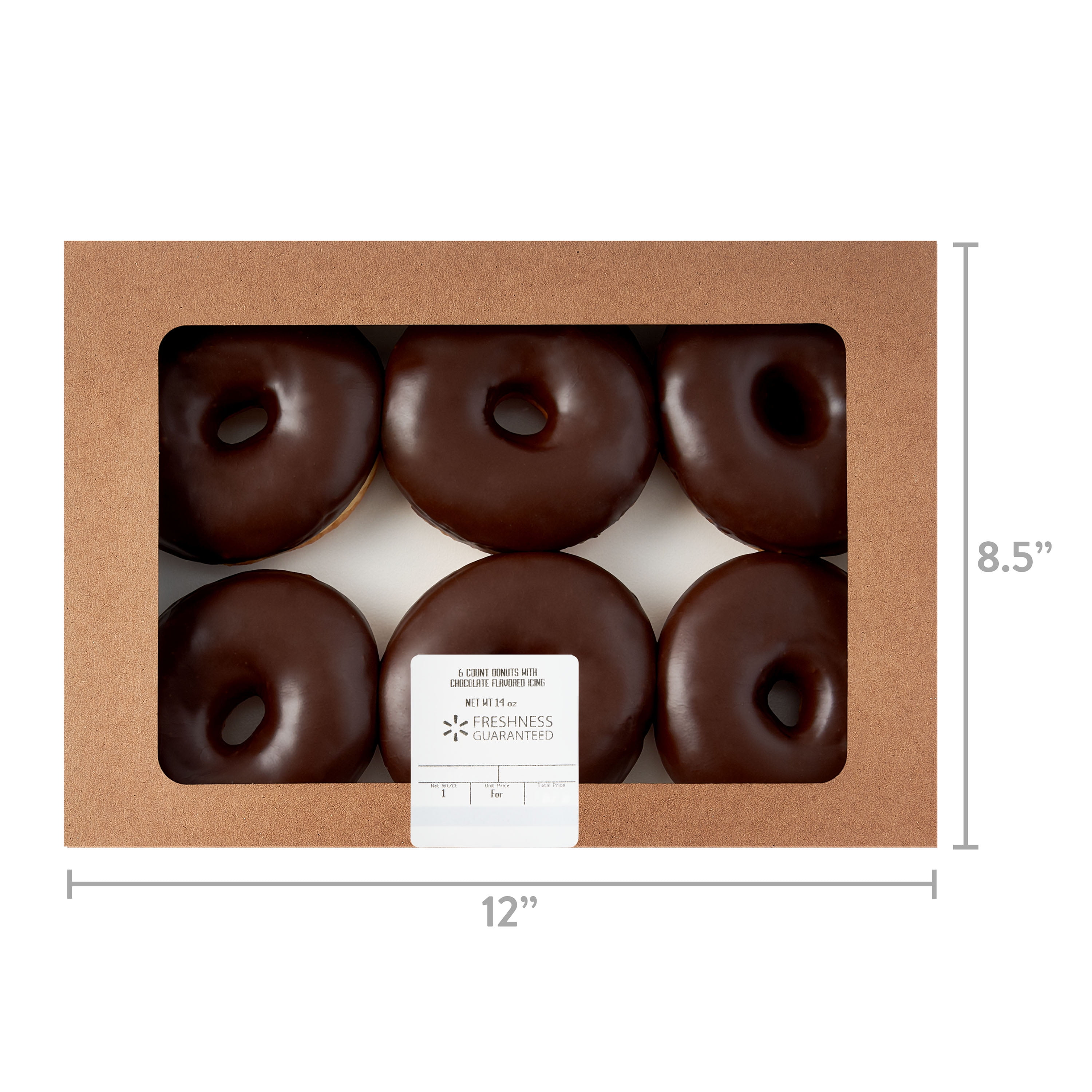 Freshness Guaranteed Whole Donuts with Chocolate Icing, 14 oz, 6 Count