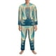 thumbnail image 3 of Balery Sunshine Cute Winged Cat Pijama para Hombre de Dos Piezas con Manga Larga, Conjunto de Dormir y Descanso Suave con Bolsillos-XX-Large, 3 of 7