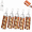 5PCS, variant on 3 Prong Stainless Steel Grill Skewers with Slider Semi Automatic Push BBQ Kabob Skewer Anti Spin Metal Barbecue Fork for Outdoor Camping Reusable Grilling