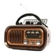 thumbnail image 3 of Radio portatil,Radio Portatil Retro Altavoz AM FM SW 3 Bandas,Soporte de radio Tarjeta TF Radio con batería USB,Regalos recargables del altavoz de radio de la decoración del vintage,Altavoz, 3 of 8