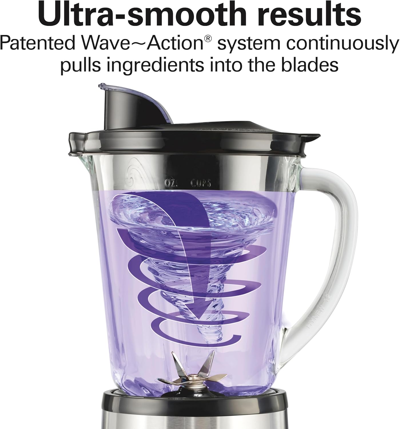 Wave Crusher Blender With 40 Oz Glass Jar, 14 Functions, 700 , Ice  Blades, Black + Stainless Steel