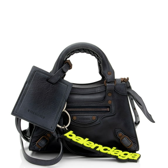 Pre-Owned Balenciaga Calfskin Neo Classic Rust Hardware City Mini Satchel