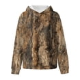 thumbnail image 6 of Gubotare Camo Hoodie Kids Cute Hoodies Maple Leaf Print Oversized Drop Shoulder Fleece Hooded Sweatshirt Pullover With Pocket (Coffee, 9-10 Years), 6 of 7
