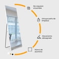 thumbnail image 4 of Espejo de Piso de Cuerpo Completo con Soporte y Marco Dorado Espejo de Pie Ultra Resistente para Sala, Recamara, Dormitorio de 160 cm, 4 of 5