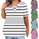 thumbnail image 1 of Fiudx Camisas para Mujer Blusas de Talla Grande para Mujer, Blusa con Cuello En V, Blusa Informal Holgada de Manga Corta de Verano, 1 of 6