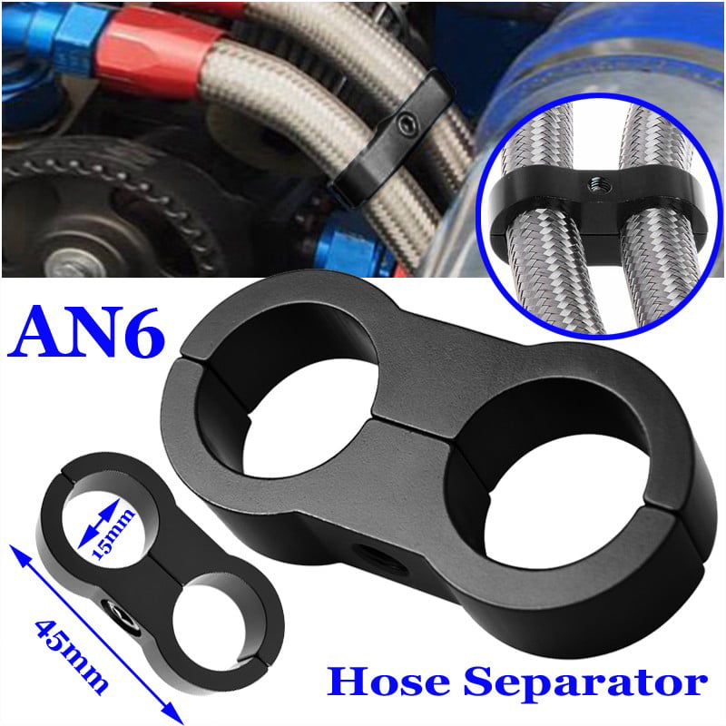 6AN 8AN 10AN Braided Hose Separator Clamp Fitting Adapter for Oil/Fuel Hose Line