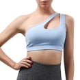 thumbnail image 4 of Ropa interior deportiva de un hombro para mujer, 2 piezas, ropa interior para ejercicio y Yoga, top corto Sexy con soporte medio, 4 of 5