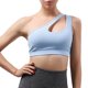 thumbnail image 4 of Ropa interior deportiva de dos piezas de un solo hombro para mujer, ropa interior de yoga para ejercicio, top corto sexy de soporte medio, 4 of 5