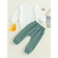 thumbnail image 2 of Zehjuhan Infant Baby Boy 2Pcs Cute Outfits, Toddler Long Sleeve Crew Neck  "MAMA'S BOY" Letter Print Sweatshirt+Pants Fall Winter Casual Clothes Set, 2 of 6