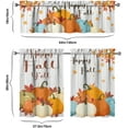 thumbnail image 4 of Fall Kitchen Curtains, Thanksgiving Fall Window Curtains Tier and Valance Set Fall Decorations for Home, Autumn Kitchen Valances Rod Pocket Fall Decor, 54" x 18" Valance, 27" x 36" Tier, 3 Panel Set, 4 of 6