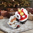 thumbnail image 6 of Lion Dance Dog Costosetume for Winter, Festive Chinese Lion Dog Costume for Small Dogs & Cats, Warm Lion Dance Costume for Dog to Celebrate Lunar New Year, White Color, Size M, 6 of 6