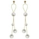 thumbnail image 1 of 2 pendientes largos de perlas con borlas y perlas para mujer, aretes colgantes con borlas de perlas doradas para adolescentes y niñas, regalo de 4,25 pulgadas, color blanco, 1 of 5