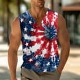 thumbnail image 2 of VBTAPA Mens 4th of July American Flag Tank Tops Hawaiian Beach Top Summer Casual Workout Sleeveless Muscle Tees White XL, 2 of 6