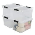 thumbnail image 1 of Pekky 34 Quart Clear Storage Bins with Lid, Latching Box Totes (4 Packs), 1 of 4