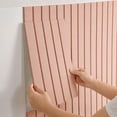 thumbnail image 7 of Pink Wall Decor for Bedroom Panels Wall Decor 12 Inch Adhesive Wall Panels 3D Striped Wall Decoration for Interior Space Dorm Nursery Home Office Pink Color, 1 Pack, 7 of 7