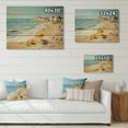 thumbnail image 4 of Designart "Wanderer Papercut Coastal Beachside painting" Nautical & Beach Print on Natural Pine Wood, 4 of 5