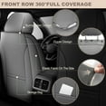 thumbnail image 6 of DIKSOAKR Seat Covers Full Set for Ford Escape 2001-2024 2025 Faux Leather Waterproof Comfort Car Seat Covers Lumbar Support Compatible Airbag Grey,Full Set(2 Row 5 Seats), 6 of 9