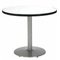 thumbnail image 2 of KFI Seating Table à Pied Ronde avec Base Ronde Argentée, Qualité Commerciale, 42 Pouces, Lin Stratifié Net, Fabriqué aux États-Unis, 2 of 3