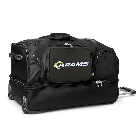 Denco NFL Los Angeles Rams 27In Wheeled Duffel Nylon Bag