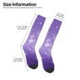 thumbnail image 2 of Fotbe Snowfall Sky White Purple Calcetas Divertidas Estampadas para Hombre y Mujer, Calcetas de Algodón hasta la Rodilla para Caminar, Correr, Enfermería y Embarazo, 2 of 6