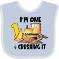 thumbnail image 3 of Inktastic I'm 1 and Crushing It Construction 1st Birthday Boys or Girls Baby Bib, 3 of 4