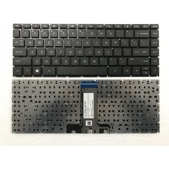 New US Black Keyboard (Without Frame) Replacement for HP Pavilion 14M-BA 14M-BA011DX 14M-BA013DX 14M-BA114DX 14M-BA015DX