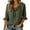 Army Green, variant on Women's Crew Neck Tops Solid Color Ruffle Trim Short Sleeve Knot Neck Tops Casual Comfy Fashion Clothes