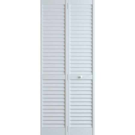Frameport Louvered Manufactured Wood Finish Plantation Bi Fold Doors