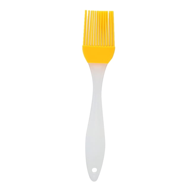 Cepillo de silicona amarillo para parrilla, herramienta de cocina segura y duradera para aventuras de cocina en fogatas, barbacoas al aire libre esenciales