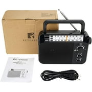 Retekess TR604W AM/FM Electric Radio, Emergency radio with NOAA, Home Use,Camping radio(Black)