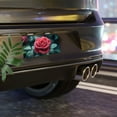 thumbnail image 6 of License Plate, Dewy Red Rose Decorative Front,Personalized Stainless Steel License Plate Cover For Men Women,12.2" X 6.2", 6 of 6
