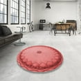 thumbnail image 4 of Ahgly Company Machine Washable Indoor Square Transitional Light Coral Pink Area Rugs, 5' Square, 4 of 7