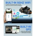 thumbnail image 6 of 4K Dash Cam for Cars, 360° GPS Dashcam Front and Rear Inside, 4-Channel Car Camera 64GB SD Card Included, Voice Control, 5GHz WiFi, APP Supported, Night Vision, CPL Filter,24H Parking Mode, 6 of 11