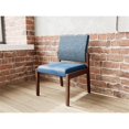 thumbnail image 5 of Pemberly Row Waiting Reception Armless Guest Chair Wood Frame in Blue, 5 of 5