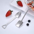 thumbnail image 5 of Stainless Steel Spade Spoon Set Creative Shovel Shape Watermelon Spoon Retro Square Ice Cream Spoon for Cake Cocktail Dessert 6 Pack, 5 of 5