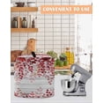 thumbnail image 4 of Red Eucalyptus Leaves Stand Mixer Dust Cover with Storage Pocket & Handles,Summer Botanical Weeping Wooden Fits All Tilt Head & Bowl Lift Kitchen Appliance Cover Organizer Bag Accessories,4.5-5 Quart, 4 of 6