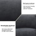 thumbnail image 4 of Living Room Furniture Set Recliner Sofa Set Loveseat Chair Furniture Sofa Set Grey Corduroy for Living Room/Rv/House/Theater Seating, 4 of 5