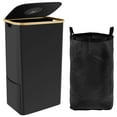 thumbnail image 4 of Xiyztok 105L Recycling Bin Large Capacity Recycle Bin with Lid Removable Reusable Bag Foldable Storage Container Bamboo Handle Recycle Bottle Bin for Kitchen Indoor, 4 of 9