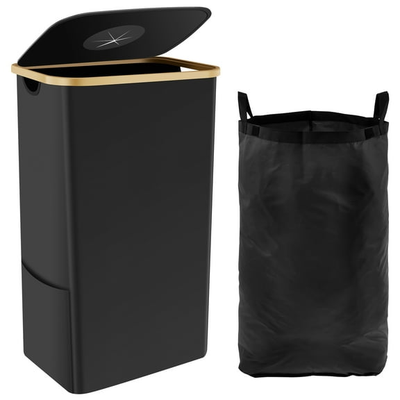 105L Recycling Bin Large Capacity Recycle Bin with Lid Removable Reusable Bag Foldable Collecting Bottle Can Portable Recycling Storage Container for Kitchen Indoor